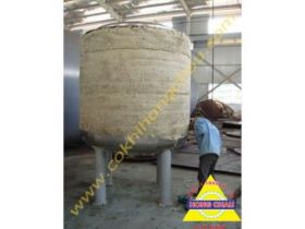 Workers are carrying out insulation