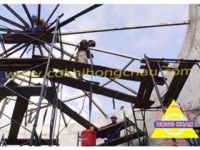 The process of assembling tanks at 500M3