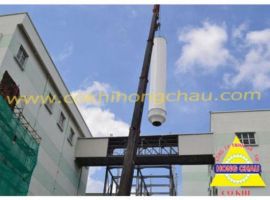 Quá trình lắp dựng Silo 75 tấn vào khung thép kết cấu